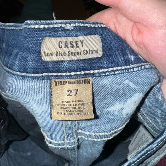 True‎ Religion Casey Low Rise Super Skinny Tie-Dye Jeans - Picture 5 of 7
